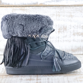BOTAS ALASKA PIEL COLOR NEGRO - TALLA 36