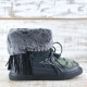 BOTAS ALASKA PIEL COLOR NEGRO - TALLA 40