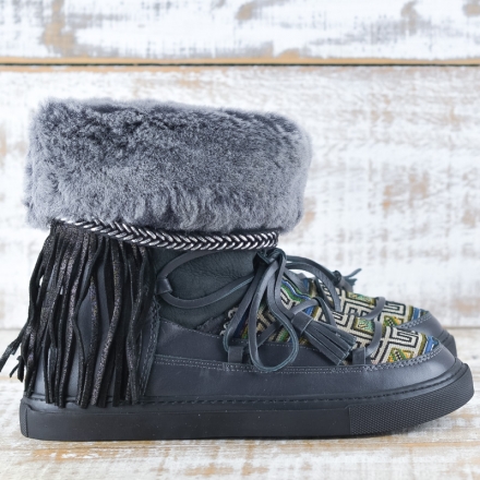 BOTAS ALASKA PIEL COLOR NEGRO - TALLA 40