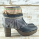 BOTAS BOHO TACON PIEL NEGRO - TALLA 41