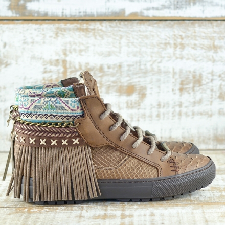 SNEAKER SERPIENTE PIEL MARRÓN - TALLA 36