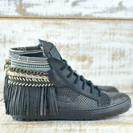 SNEAKER SERPIENTE PIEL NEGRA - TALLA 40
