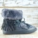 BOTAS ALASKA PIEL COLOR NEGRO - TALLA 41