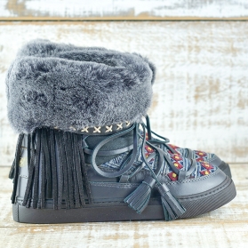 BOTAS ALASKA PIEL COLOR NEGRO - TALLA 36