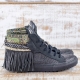 SNEAKER SERPIENTE PIEL NEGRA - TALLA 36