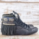 SNEAKER SERPIENTE PIEL NEGRA - TALLA 36