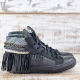 SNEAKER SERPIENTE PIEL NEGRA - TALLA 41