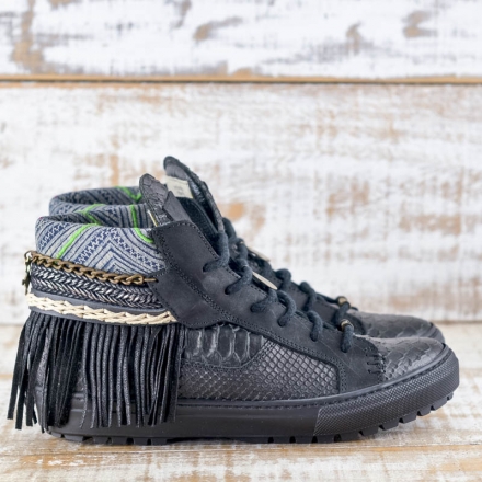 SNEAKER SERPIENTE PIEL NEGRA - TALLA 41