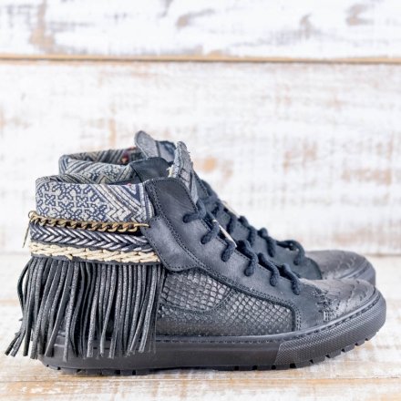 SNEAKER SERPIENTE PIEL NEGRA - TALLA 41