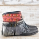 BOTAS BOHO PIEL SERPIENTE NEGRO - TALLA 39