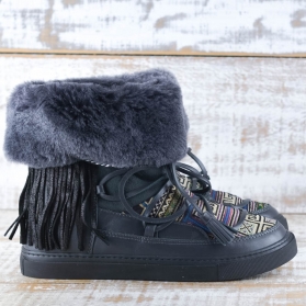 BOTAS ALASKA PIEL COLOR NEGRO - TALLA 41