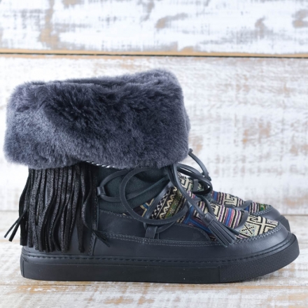 BOTAS ALASKA PIEL COLOR NEGRO - TALLA 41