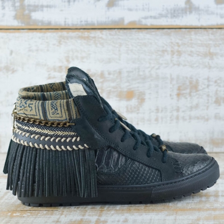 SNEAKER SERPIENTE PIEL NEGRA - TALLA 40