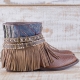 BOTAS BOHO SERPIENTE PIEL MARRÓN - TALLA 39