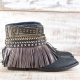 BOTAS BOHO SERPIENTE PIEL NEGRA - TALLA 41
