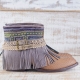 BOTAS BOHO SERPIENTE PIEL MARRÓN - TALLA 41