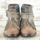 BOTAS BOHO PIEL MARRON - TALLA 36