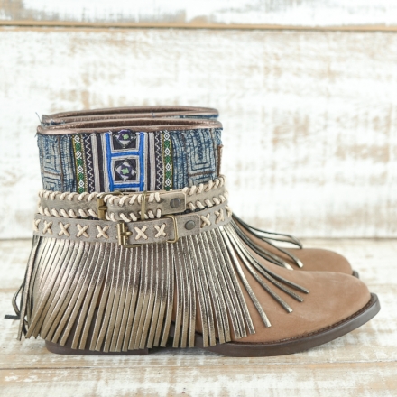 BOTAS BOHO PIEL MARRON - TALLA 36