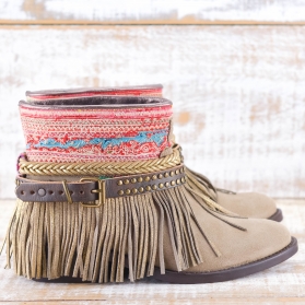 BOTAS BOHO PIEL FANGO - TALLA 37