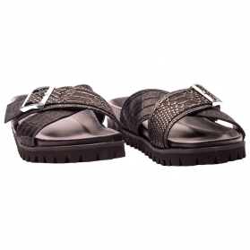 Kauri Sandals Black Snake