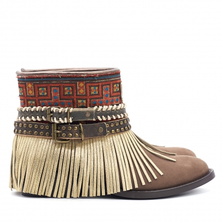 BOTAS BOHO PIEL MARRÓN - TALLA 37