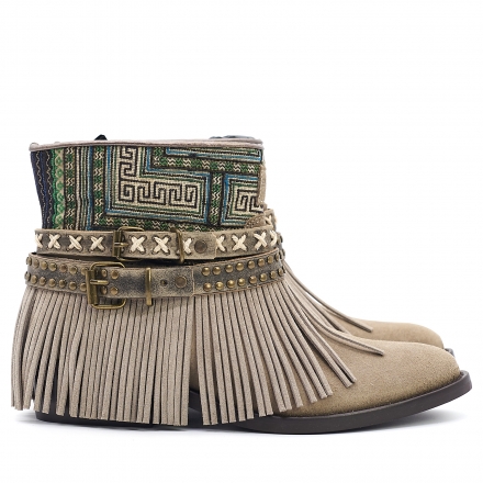 BOTAS BOHO PIEL MARRÓN - TALLA 37