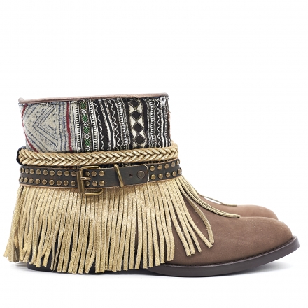 BOTAS BOHO PIEL MARRÓN - TALLA 37