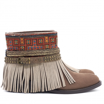 BOTAS BOHO PIEL MARRÓN - TALLA 37