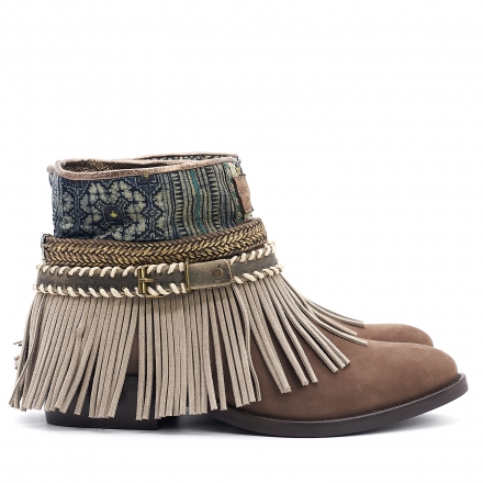 BOTAS BOHO PIEL MARRON - TALLA 38