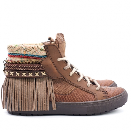 SNEAKER SERPIENTE PIEL MARRÓN - TALLA 37