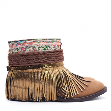 BOTAS BOHO PIEL MARRÓN - TALLA 37