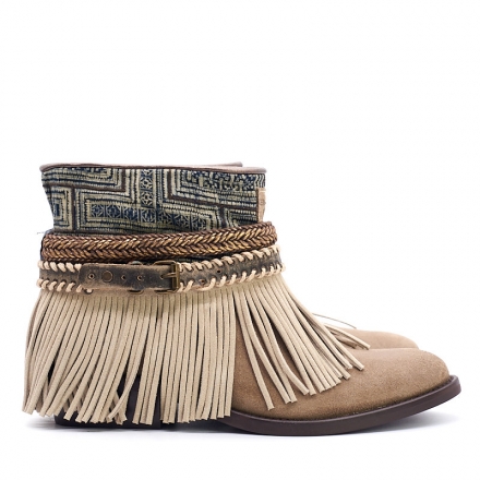 BOTAS BOHO PIEL FANGO - TALLA 38