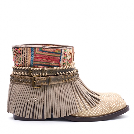 BOTAS BOHO SERPIENTE PIEL GOLDEN - TALLA 39