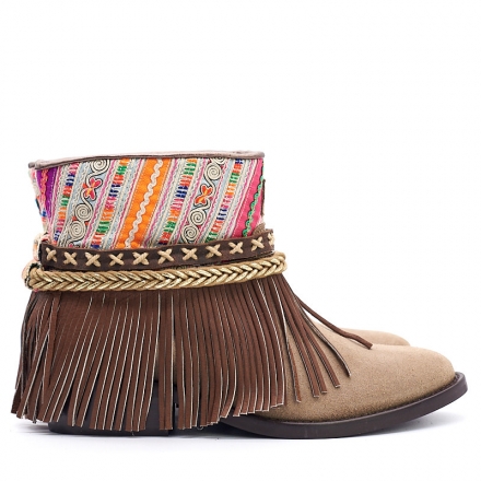 BOTAS BOHO PIEL FANGO - TALLA 37