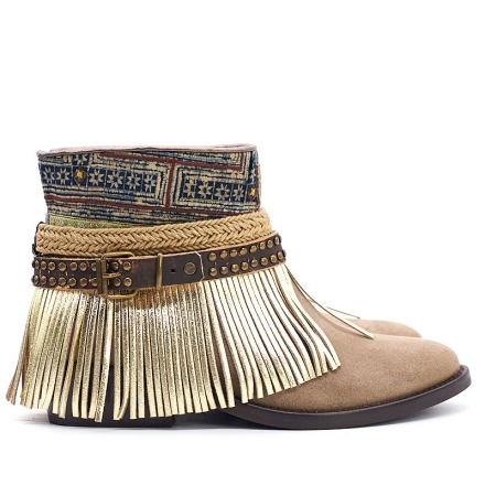 BOTAS BOHO PIEL FANGO - TALLA 37