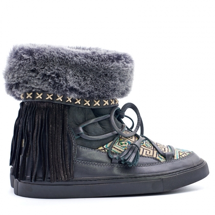 BOTAS ALASKA PIEL COLOR NEGRO - TALLA 39