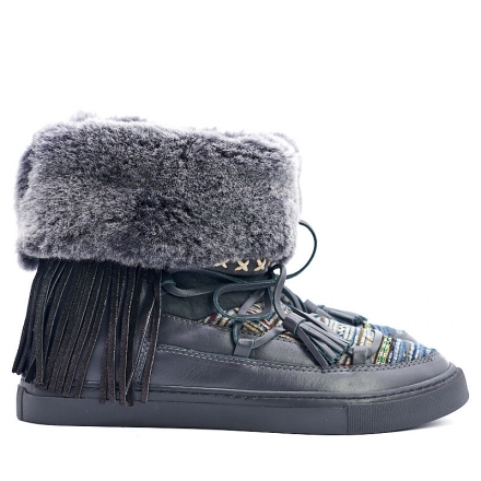 BOTAS ALASKA PIEL COLOR NEGRO - TALLA 40