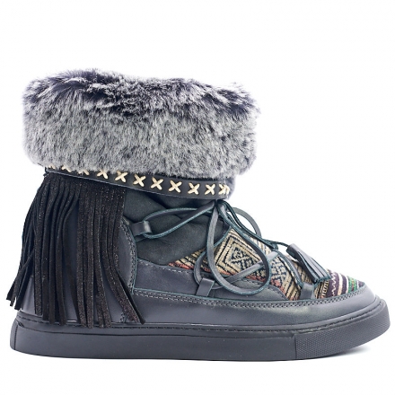 BOTAS ALASKA PIEL COLOR NEGRO - TALLA 41