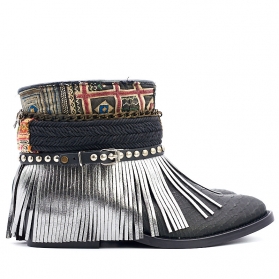 BOTAS BOHO SERPIENTE PIEL NEGRA - TALLA 37