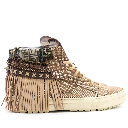 SNEAKER PIEL DE SERPIENTE ORO - TALLA 36