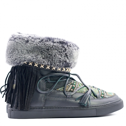 BOTAS ALASKA PIEL COLOR NEGRO - TALLA 40