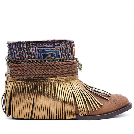 BOTAS BOHO SERPIENTE PIEL MARRÓN - TALLA 38