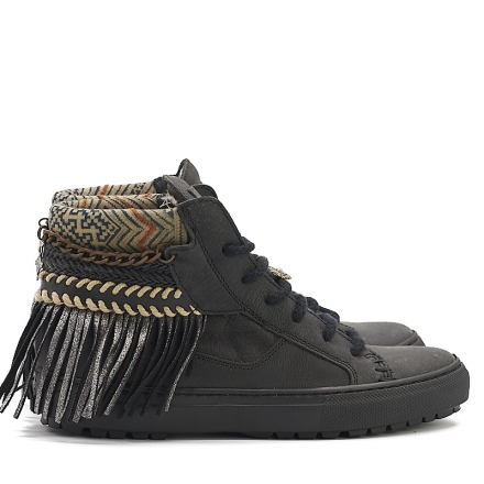 SNEAKER PIEL NEGRAS - TALLA 36