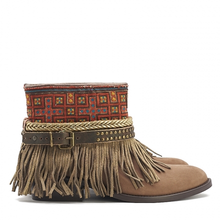 BOTAS BOHO PIEL MARRÓN - TALLA 40