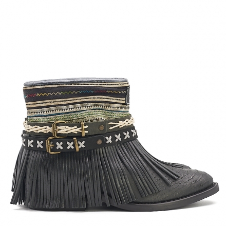 BOTAS BOHO SERPIENTE PIEL NEGRA - TALLA 36