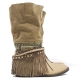 BOTAS WOLF PIEL COLOR BEIGE - TALLA 36
