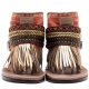 SANDALIAS BOHO PIEL MARRÓN - TALLA 37