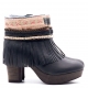 BOTAS BOHO TACON PIEL NEGRO - TALLA 41