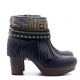 BOTAS BOHO TACON PIEL NEGRO - TALLA 40