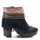 BOTAS BOHO TACON PIEL NEGRO - TALLA 37